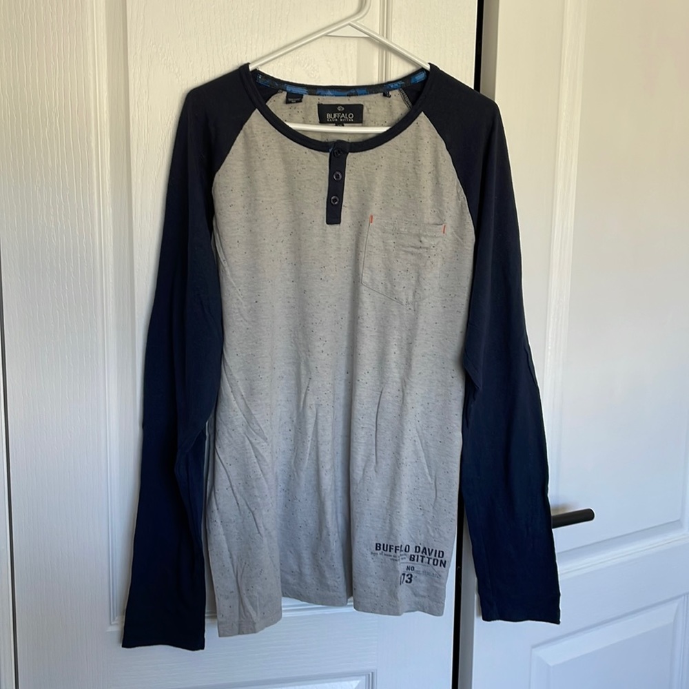 Buffalo long sleeve two tone shirt